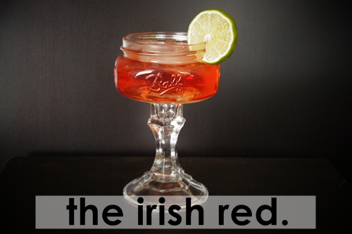 the irish red: whiskey drinking. perfect for st patricks day.